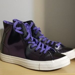 Shiny Purple High Tops